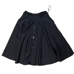 Belle Poque black buttoned midi skirt